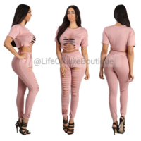 SCARLETT SOFT SWEAT SUIT MAUVE SET **RESTOCKED** - Thumbnail 1
