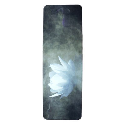 Enduring lotus – the premium designer eco mat/towel combination yoga mat with raw hemp yoga strap