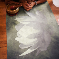 Enduring lotus – the premium designer eco mat/towel combination yoga mat with raw hemp yoga strap - Thumbnail 3