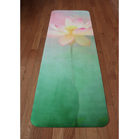 Supreme lotus – the premium designer eco mat/towel combination yoga mat with raw hemp yoga strap - Thumbnail 1