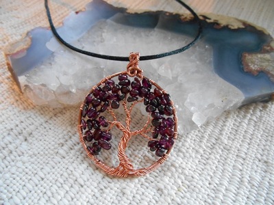 Garnet and copper tree of life