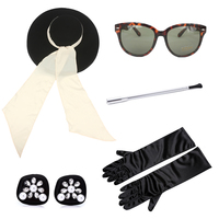 Holly Oversized Wool Hat & Fringe Dress Costume Set Inspired By Breakfast At Tiffany’s - Thumbnail 2