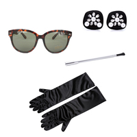 Audrey Hepburn-the Complete Breakfast at Tiffany's Black Tassel Dress Costume set - Thumbnail 4