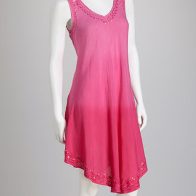 Fuchsia ombre sleeveless dress