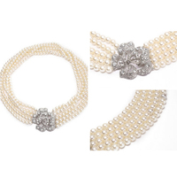 Audrey Hepburn-the Breakfast at Tiffany's Holly Golightly Multi Strand Pearl Necklace - Thumbnail 1