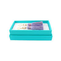 Tassels and Pearls-the 100% Handmade Breakfast at Tiffany's Inspired 24karat Gold Plated Earrings in Violet Purple - Thumbnail 4