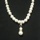 White Glass Pearl & Crystal Necklace Set - Thumbnail 3