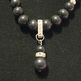 Black Glass Pearl & Crystal Necklace Set - Thumbnail 2