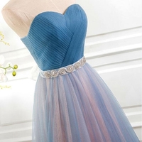 Charming A-line sweetheart tulle long prom dress,formal dresses - Thumbnail 1