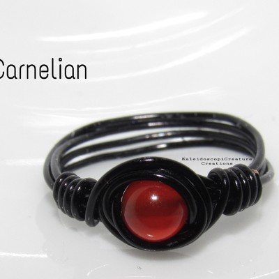 Carnelian midi ring