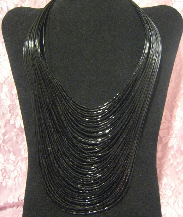 Multi-Strand Seed Bead Necklace