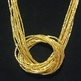 Gold Knotted Seed Necklace Set - Thumbnail 1