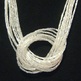 White Knotted Seed Necklace Set - Thumbnail 1