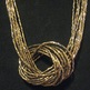 Bronze Knotted Seed Necklace Set - Thumbnail 2