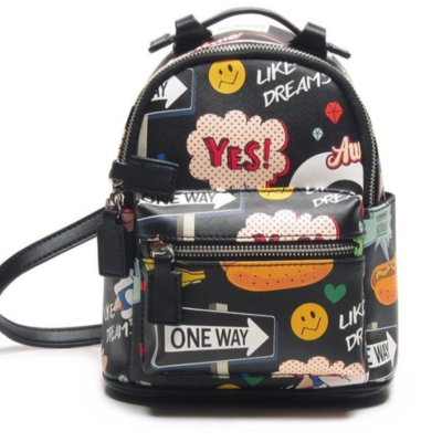 Stickers backpack - black