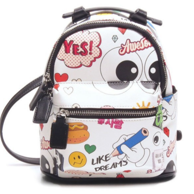 Stickers backpack - white