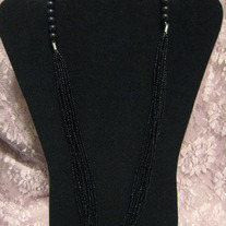 Black Sweater Necklace Set