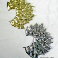 Gold Silver Metallic Elf Fairy Ear Cuff Cosplay Dance Costume Rave Bra Halloween Burlesque Show Girl - Thumbnail 2