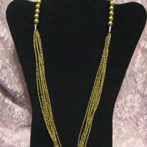Gold Sweater Necklace Set