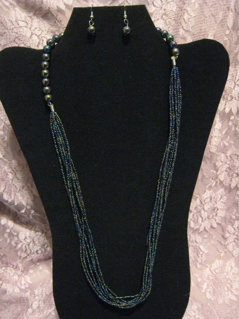 Aura Borealis Sweater Necklace Set