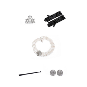 Mini Audrey Hepburn-the Girls Size Breakfast at Tiffany's Complete Costume Set Dress and Accessories - Thumbnail 3