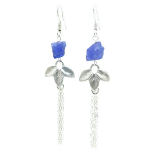 Waterfall Silver Tanzanite Earrings