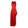Red Maxi Side Slit Elegant Dress-1