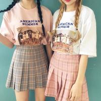 Harajuku Plaid High Waist Pleated Skirt - Thumbnail 1