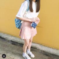 Harajuku Plaid High Waist Pleated Skirt - Thumbnail 2