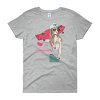 Women's I Love My Skateboard T Shirt - Thumbnail 5
