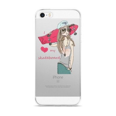 I love my skateboard iphone 5/5s/se, 6/6s, 6/6s plus case 