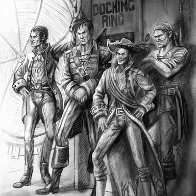 Loe- league of elder  "the drury bros"  interior  published illustration artwork  - Thumbnail 5