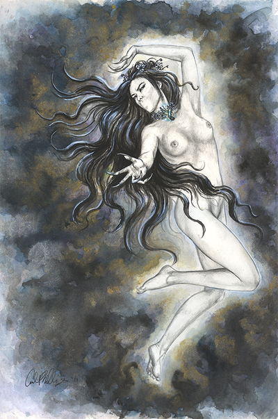  LEAGUE OF ELDER  "The Wraith"  INTERIOR  PUBLISHED ILLUSTRATION ARTWORK 