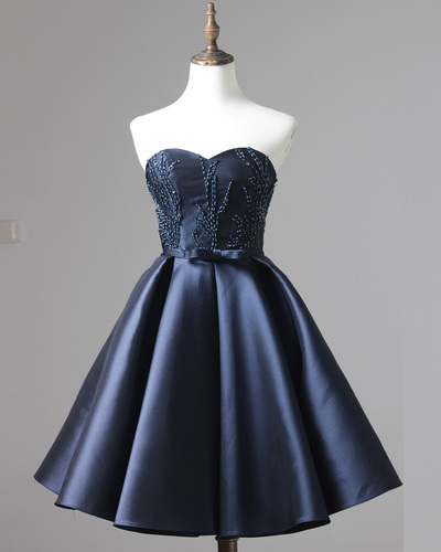 Dark Navy Homecoming Dresses,Sexy Party Dress,Charming Homecoming Dress,Graduation Dress,Homecoming Dress,Short Prom Dress D15