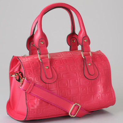 Charme's  fushia embossed handbag