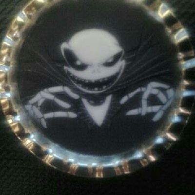 The nightmare before christmas jack skellington spooky jack bottle cap pendant