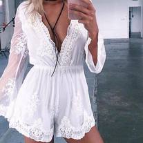 All About The Lace Romper - Thumbnail 1