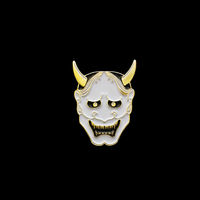 White Oni Pin - Thumbnail 1