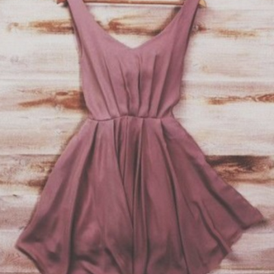 Fashion v-neck sleeveless dress - Thumbnail 5