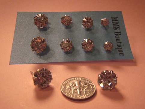 Clear Acrylic Stud Earrings