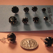 Black Acrylic Stud Earrings