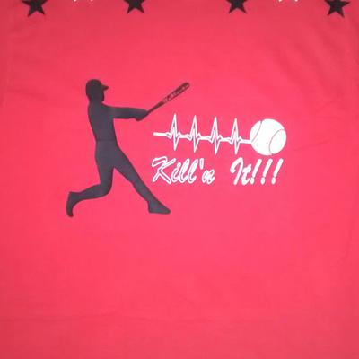 Noslack'n (red,black&white) kill'n it!!! baseball t-shirt.