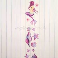 Watercolor Mermaid Washi Tape - Thumbnail 1