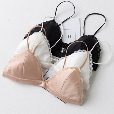 Stephanie satin triangle bralette
