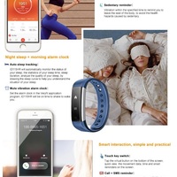 2017 Latest Model! ID115HR Heart Rate Fitness Health Tracker Smart Bracelet  - Thumbnail 2