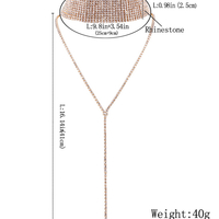 Fashion Sparkle Double Choker Necklace with Rhinestone for Girls - Thumbnail 1