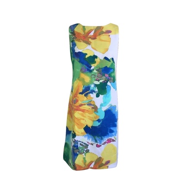 Donna ricco ny floral watercolor sheath dress