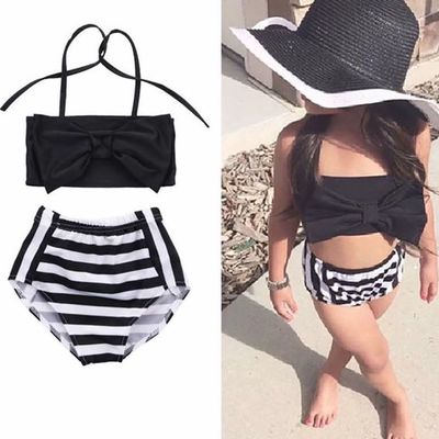 Black/white swim suit