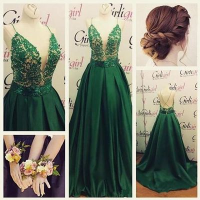 High quality prom dress,backless prom dresses,sexy green prom gowns,green prom dresses, party dresses,long prom gown,prom dress,sparkle even - Thumbnail 3