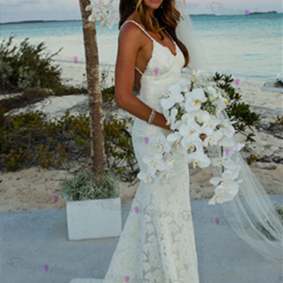 Summer beach boho wedding dresses bohemian beach hippie style bridal gowns with long sleeves lace flower custom made